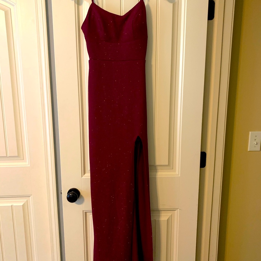 Burgundy bridesmaid dress